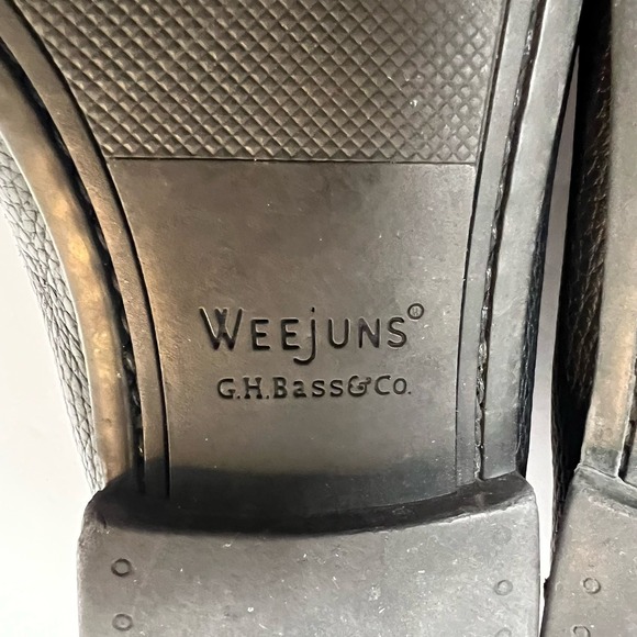 G.H. Bass Weejuns Tassel Loafers Men\'s Size 10 Black Tan Leather Pre-Owned Shoes main image 10